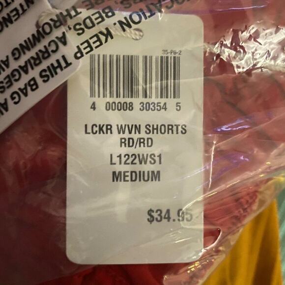 Foot Locker sz M red basketball drawstring athletic shorts NWT - Picture 6 of 6